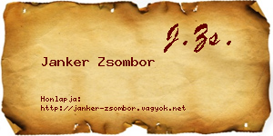 Janker Zsombor névjegykártya